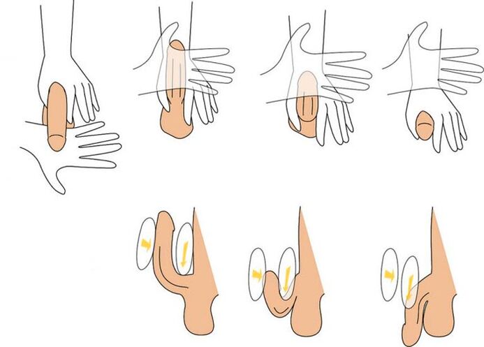 bending the penis to extend it